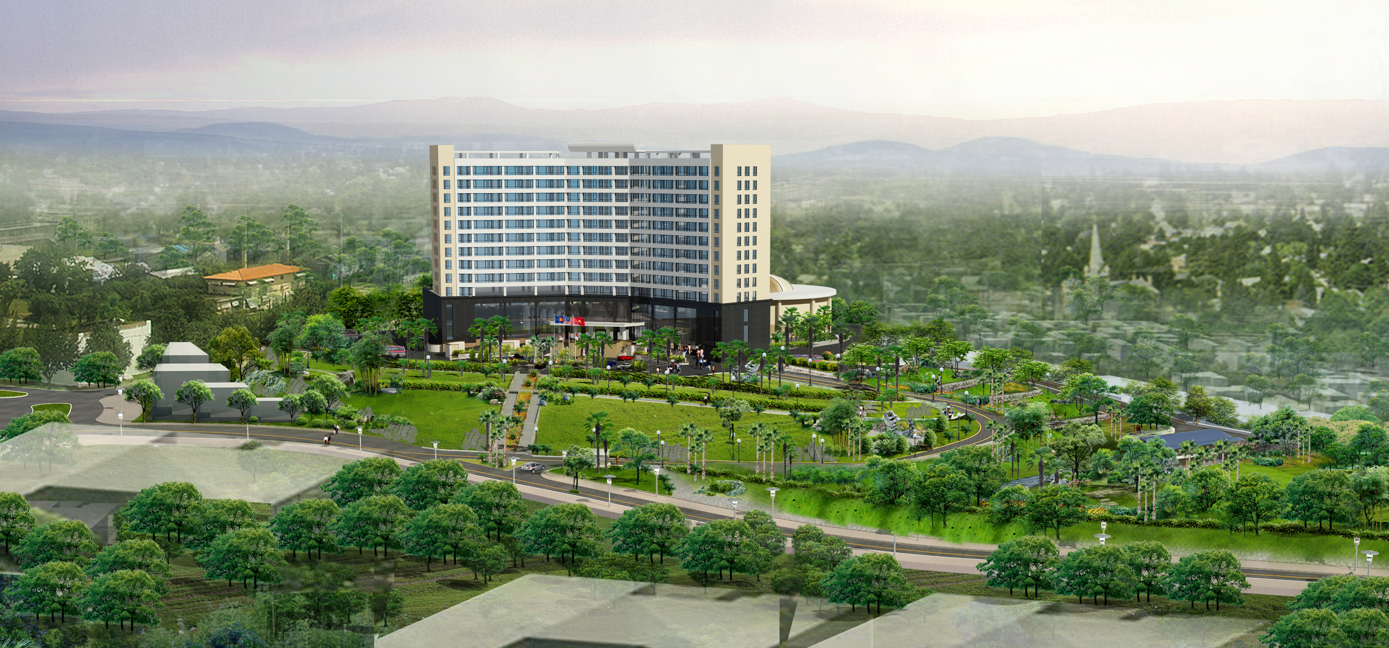 Phối cảnh tổng thể công trình khách sạn Aristo Master perspective of Aristo International hotel